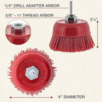Dura-Gold 4" Abrasive Filament Nylon Bristle Cup Brush - Image 3