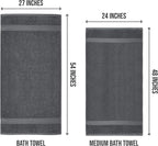 Utopia Towels 6 Pack Medium Bath Towel Set, 24 by 48 Inches, 500 GSM 100% Ring - Image 2