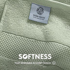 White Classic Luxury Light Green Hand Towels - Image 3
