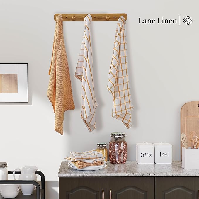 LANE LINEN Kitchen Towels Set of 6-100% Cotton, Quick-Drying 18” x 28” Dish & - Image 7