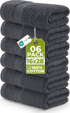 Utopia Towels 6 Piece Premium Hand Towels Set, 16 by 28 inches, 100% Ring Spun by UTOPIATOWELS