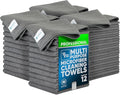 12" x 12" MW Pro Multi-Surface Microfiber Cleaning Cloths | Gray by MicrofiberWholesale