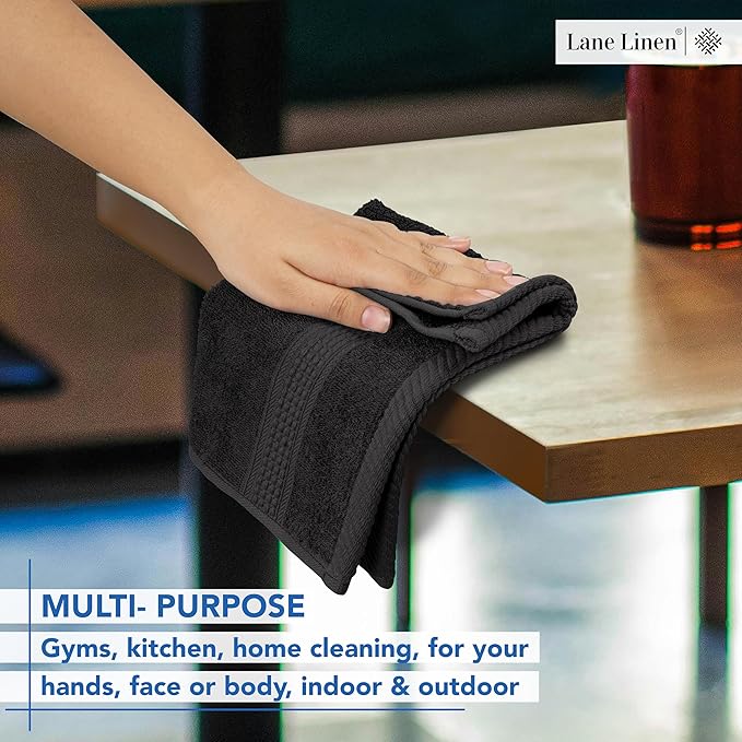 Black Hand Towels for Bathroom - Image 4