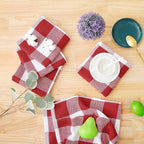 Homaxy 100% Cotton Waffle Weave Check Plaid Dish Cloths, 12 x 12 Inches - Image 7
