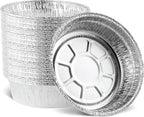 PLASTICPRO 9'' Inch Deep Round Tin Foil Pans Disposable Aluminum, Freezer & by PLASTICPRO