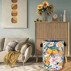 Tropical Fruit Orange Laundry Hamper Summer Colorful Laundry Basket - Image 7