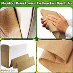 Perfect Stix Kraft MultiFold Paper Towels- Case of 2 - Image 4