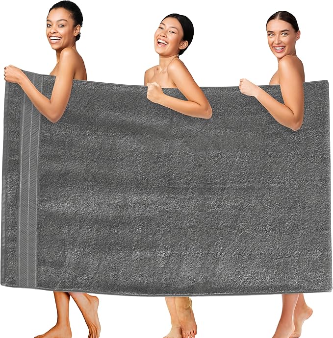 Elegant Comfort Three Line Popcorn Extra Large Luxury Bath Towel by ELEGANTCOMFORT