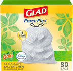 Glad ForceFlex Tall Kitchen Drawstring Trash Bags, 13 Gal, Gain Original - Image 14