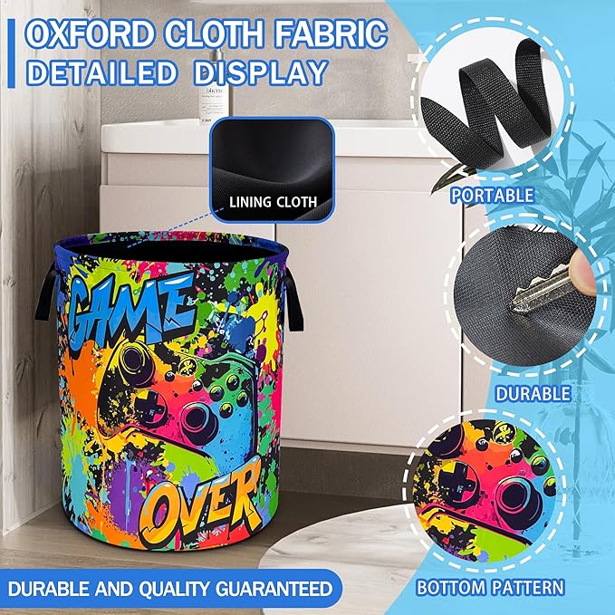Game Joystick Laundry Basket Gamepad Oxford Cloth Laundry Hamper Funny - Image 2