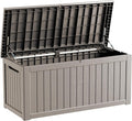 TARKARI 270 Gallon Lockable Resin Deck Box, Waterproof & UV-Resistant Outdoor Storage Box for Outdoor Cushion Storage, Garden Tools & Pool Accessories Storage, Gray by Home