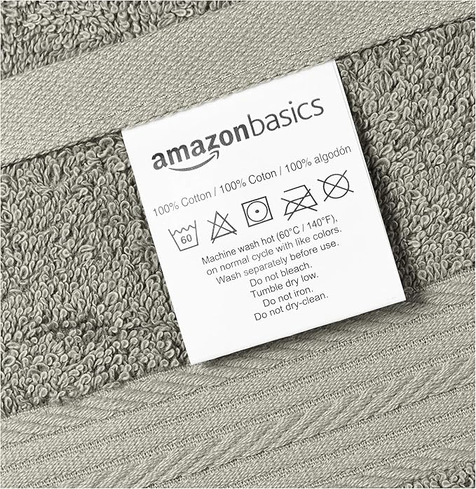 Amazon Basics 6-Piece Fade-Resistant 100% Cotton Hand Towels - Image 4