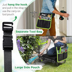 10.8” Wide Garden Kneeler and Seat, Heavy Duty Foldable Gardening Stool with Tool Belt Pouch, Included Thickened Kneeling Pad, Portable Gardening Bench Chair for Seniors & Parents - Image 7