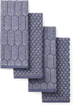 Martha Stewart Honeycomb Chambray Textured Kitchen Towel 4-Pack Set, 100% Cotton by MarthaStewart