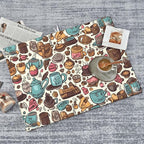 Coffee Cups Dish Drying Mat for Kitchen Counter Decor 18x24 Inch Floral - Image 8