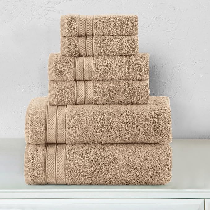 Elegant Comfort Luxury 6-Piece Towel Set, Premium Soft 100% Turkish Cotton - Image 2