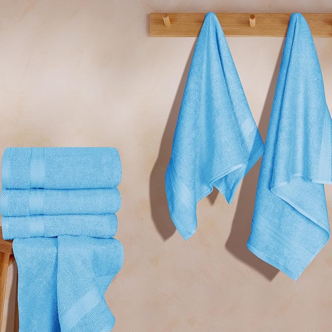 GLAMBURG Ultra Soft 6-Piece Hand Towel Set 16x28-100% Ringspun Cotton - Image 3