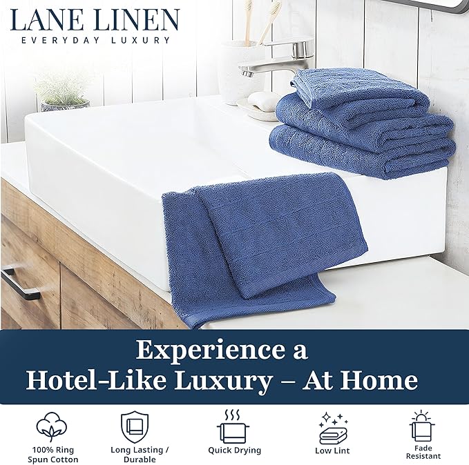LANE LINEN Bath Hand Towels for Bathroom - Image 2