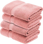 Superior Egyptian Cotton Pile Bath Towel Set of 4, Ultra Soft Luxury Towels - Image 2