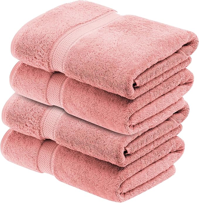 Superior Egyptian Cotton Pile Bath Towel Set of 4, Ultra Soft Luxury Towels - Image 2