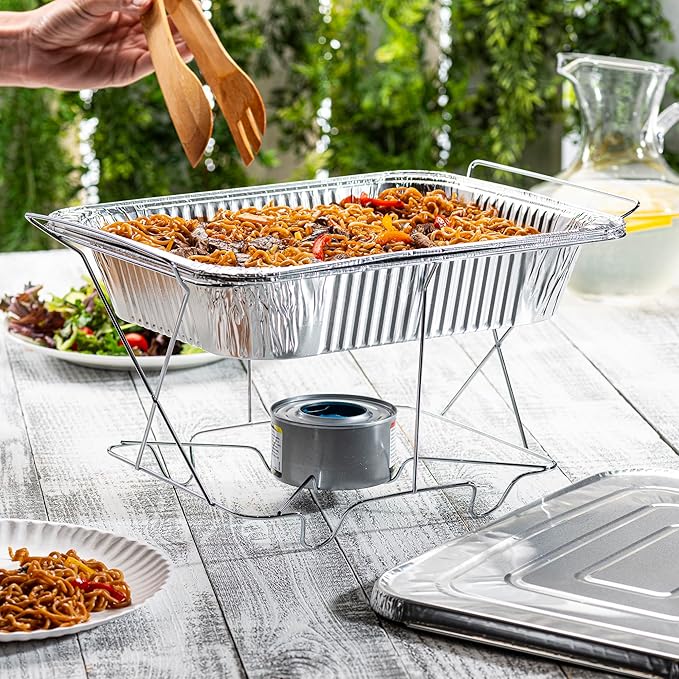 GUSTO [30 Count 9x13 Inch Aluminum Pans, Half Size Deep Steam Foil Pans - Image 6