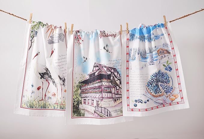 Maison d' Hermine Kitchen Towels Set of 3 100% Cotton 27.50" x 20" Reusable - Image 9