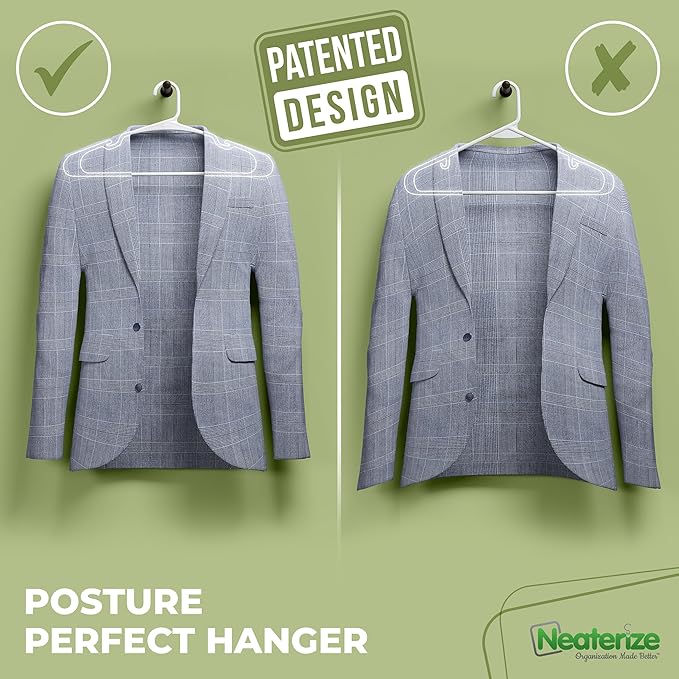 NEATERIZE Clothes Hangers Plastic 100 Pack - Image 3