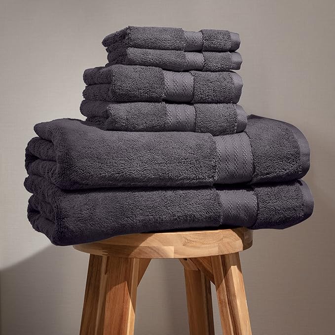 Fabdreams 100% Organic Cotton Bath Towel Set of 6 700 GSM Hotel Premium Plush by Fabdreams