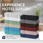 White Classic Luxury Cotton Washcloths 13x13 Inch - Image 2