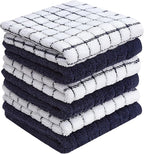 Bumble Premium Cotton Dish Cloths 12" x 12"| Navy Design | 405 GSM | Highly by BumbleTowels