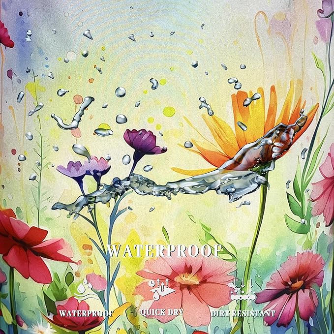 Watercolor Flowers Laundry Basket Wildflower Foldable Funny Laundry Hamper - Image 5