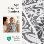 Modern Threads Trefoil Filigree 6-Piece 100% Cotton Towel Set – Reversible Yarn - Image 4