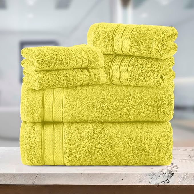 Elegant Comfort Luxury 6-Piece Towel Set, Premium Soft 100% Turkish Cotton - Image 7