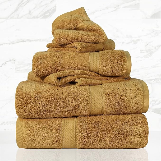 Superior Egyptian Cotton Pile 6-Piece Towel Set, Includes 2 Bath, 2 Hand by SUPERIOR
