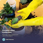 FMP Brands 3/6/12/60 Pairs 15 Inch Extra Long Rubber Dishwashing Gloves - Image 5
