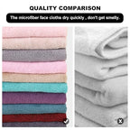 MOONQUEEN Microfiber Facial Cloths Fast Drying Washcloth 12 Pack - Image 6