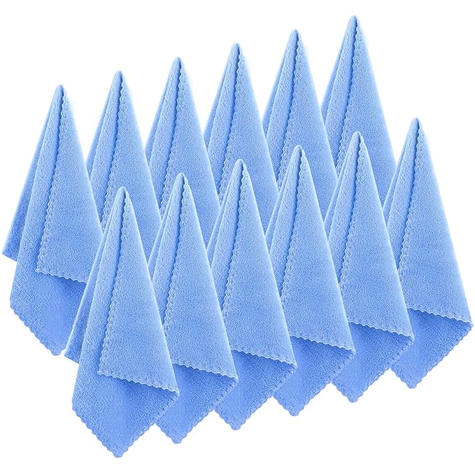Syhood 12 Pieces Face Wash Cloth 12 x 12 in Makeup Remover Cloths Towel Coral by Syhood