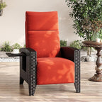 IDEALHOUSE Wicker Outdoor Recliner Reclining Patio Chairs with Adjustable Back & Footrest 150° Lay-Flat Reclining with Air Pump Rattan Flip-Up Side Table Outdoor Lounge Chairs for Pool Deck Balcony - Image 3