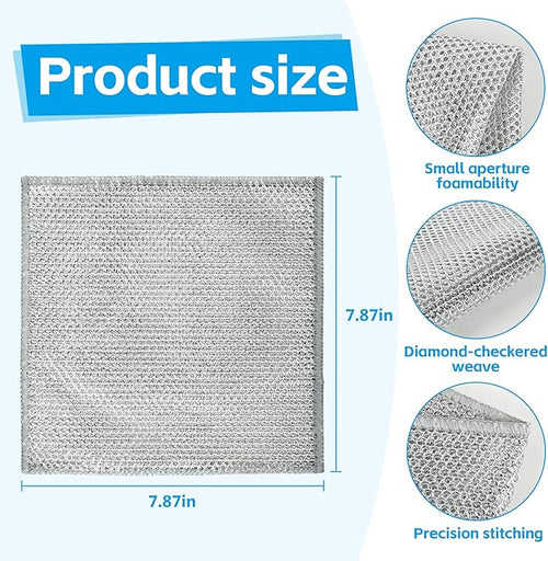 12Pack Multipurpose Wire Dishwashing Rags, Upgrade Non Scratch Wire Dishcloth - Image 2