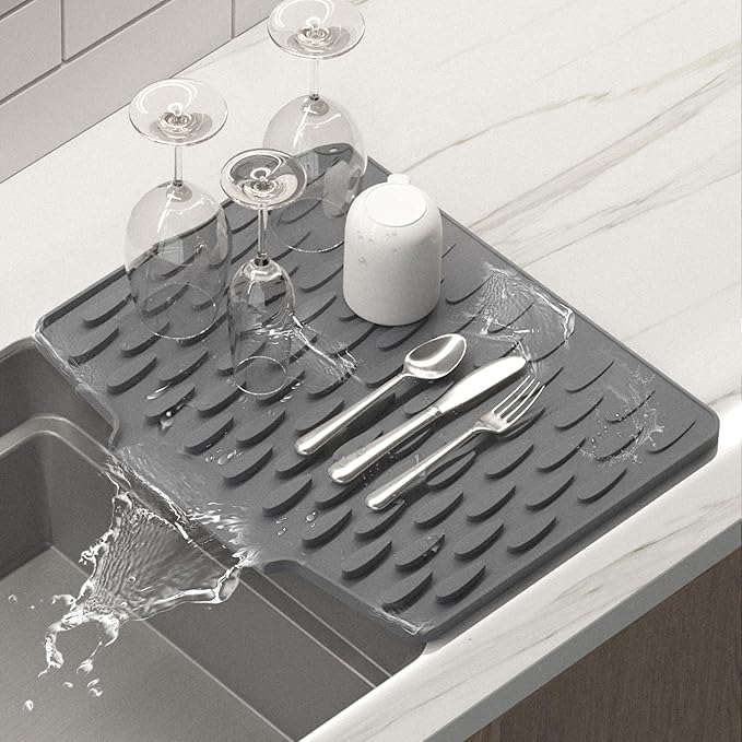 Silicone Dish Drying Mat for Kitchen Counter or Sink by Unknown