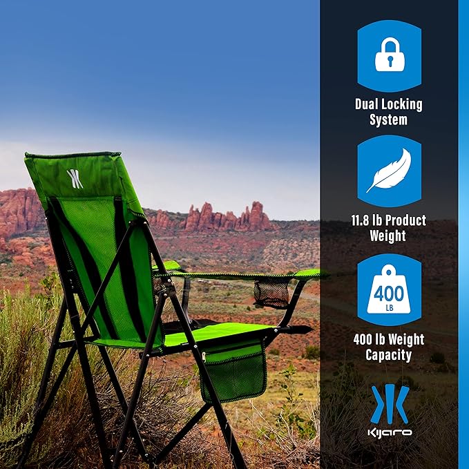 Kijaro XXL Dual Lock Portable Camping Chair - Supports Up to 400lbs - Enjoy The Outdoors in a Versatile Folding Sports & Outdoor Chair - Image 6