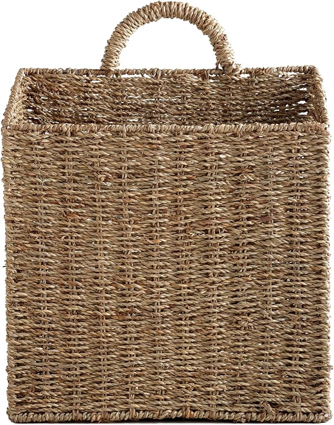 MyGift Wall Basket Hanging Storage Basket, Large Decorative Baskets, Magazine - Image 3