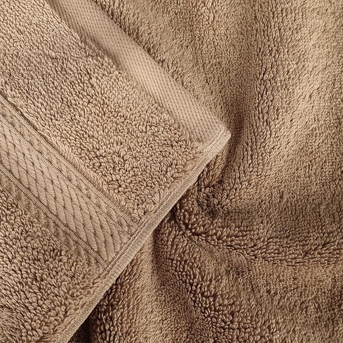 Superior Egyptian Cotton 8-Piece Solid Towel Set, Washcloths 13” x 13” - Image 5