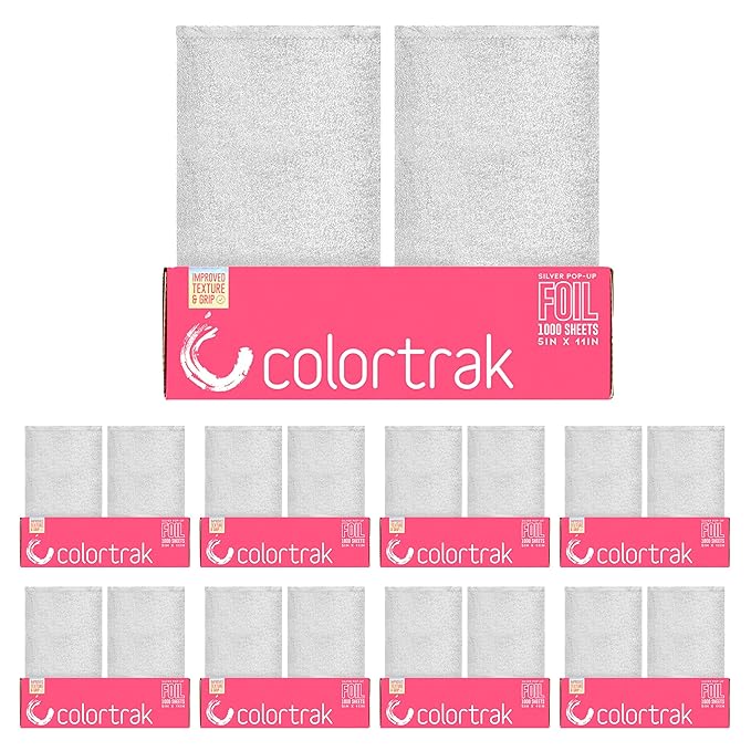 Colortrak Embossed Sheets Silver Aluminum Foil Pop-up Dispenser, 8 Boxes by Colortrak