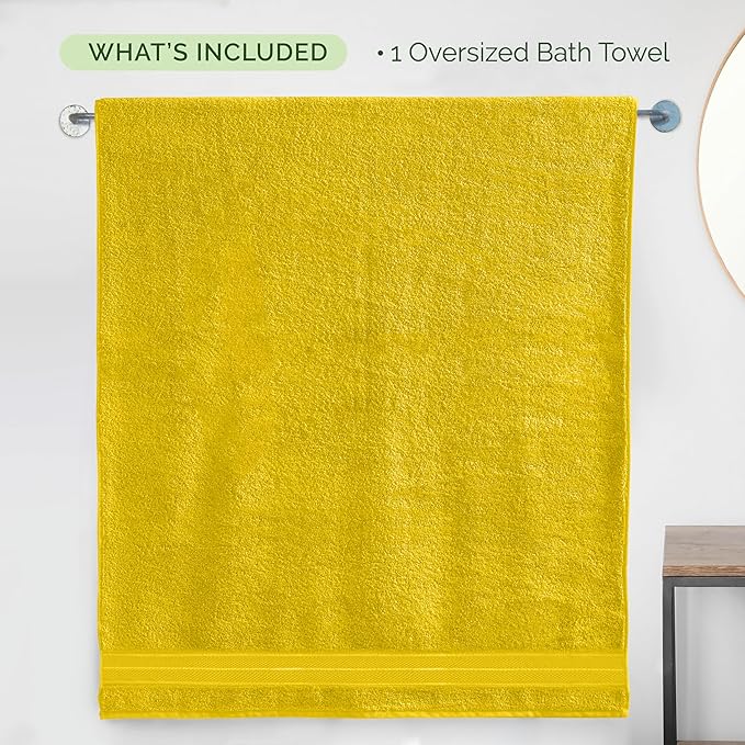 Elegant Comfort Three Line Popcorn Extra Large Luxury Bath Towel - Image 5