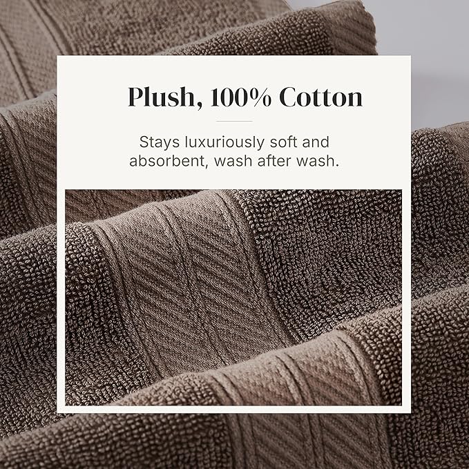 Modern Threads Trefoil Filigree 6-Piece 100% Cotton Towel Set – Reversible Yarn - Image 5
