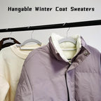 50 Pack Plastic Clothes Hangers- 16.5 Inch Slim Space Saving Hangers - Image 3