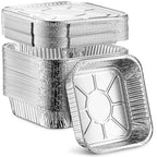 MontoPack 8” Disposable Aluminum Foil Square Baking Pans | 8 x 8 Cake Pan Tin by MontoPack