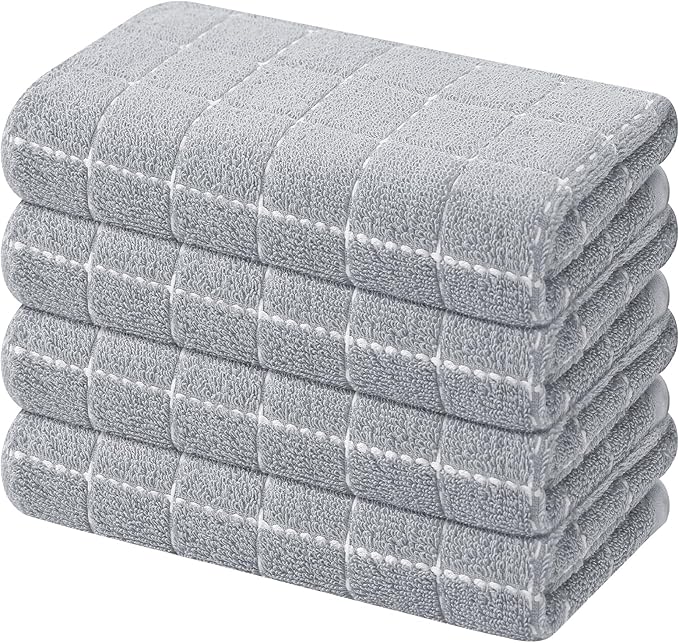 Mordimy 100% Cotton Terry Cloth Kitchen Towels, Super Soft and Absorbent Dish by Mordimy