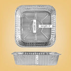 PLASTICPRO Disposable 8'' X 8'' X 2'' Inch Square Aluminum Tin Foil Baking Pans - Image 2